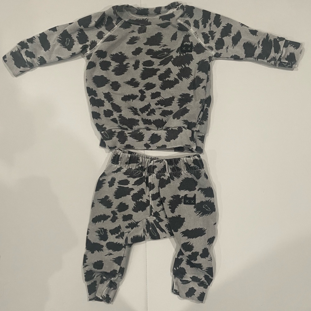 Munster Kids Black and Gray Matching Set